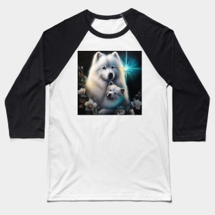 Captivating Samoyeds Baseball T-Shirt